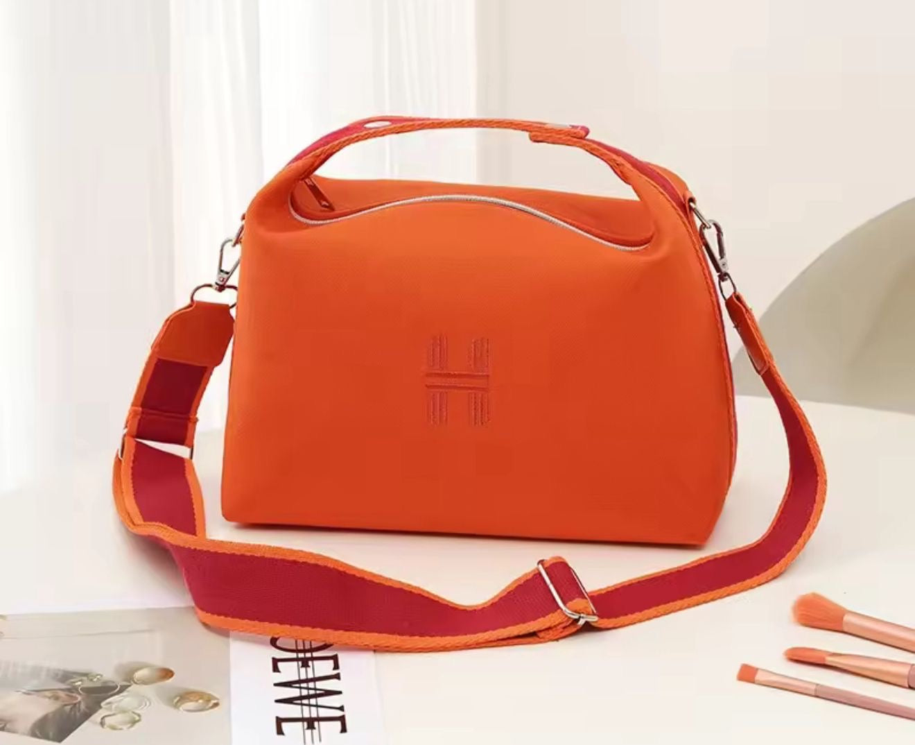 Bag luxury orange con tracolla