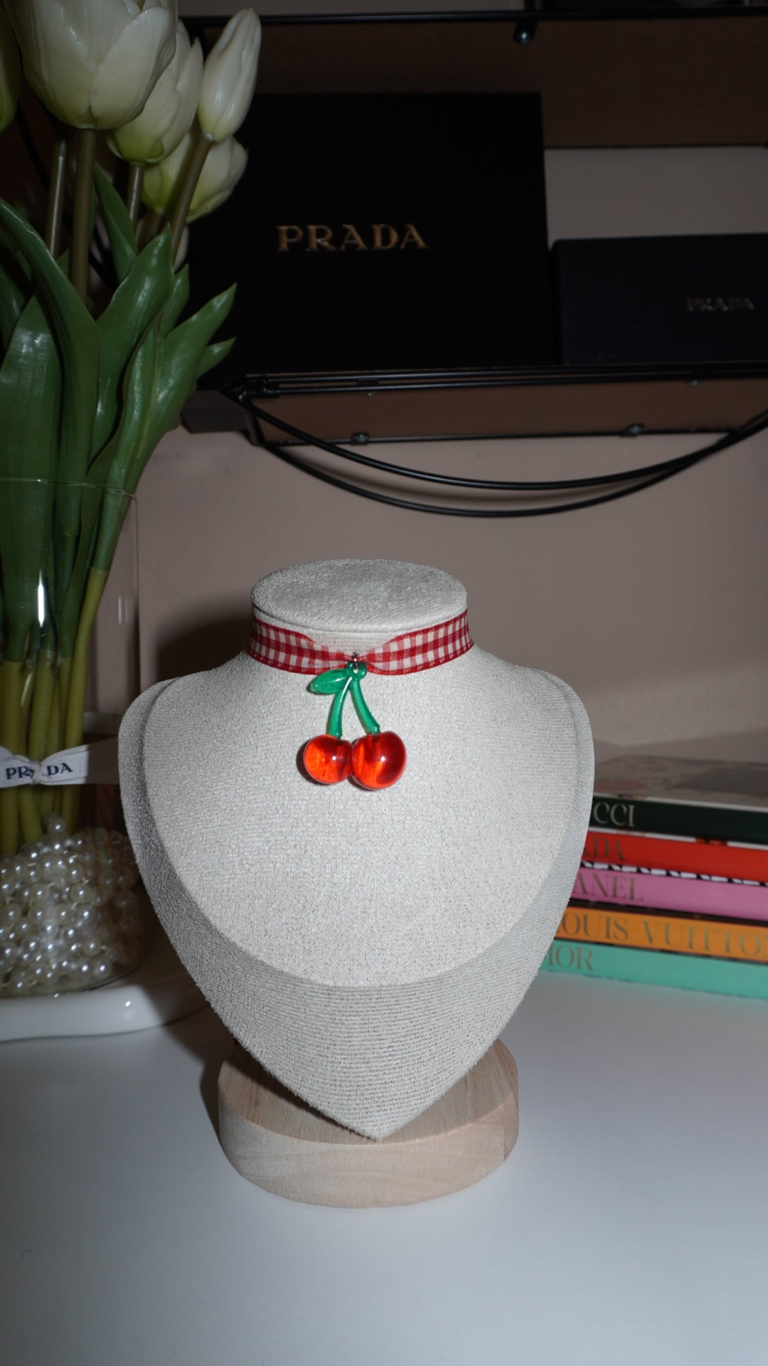 Chocker Vichy Cherry