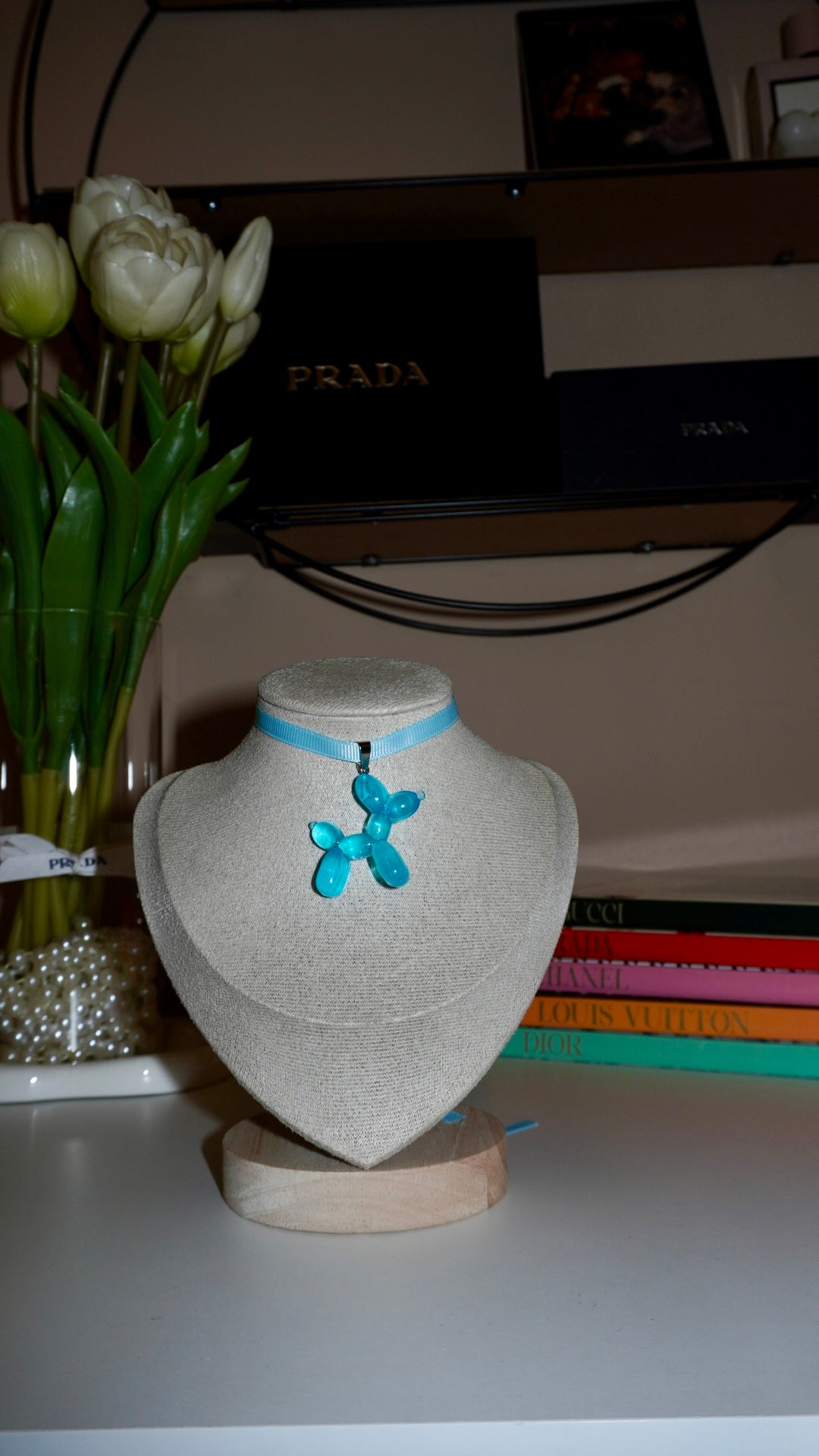 Chocker dog blue