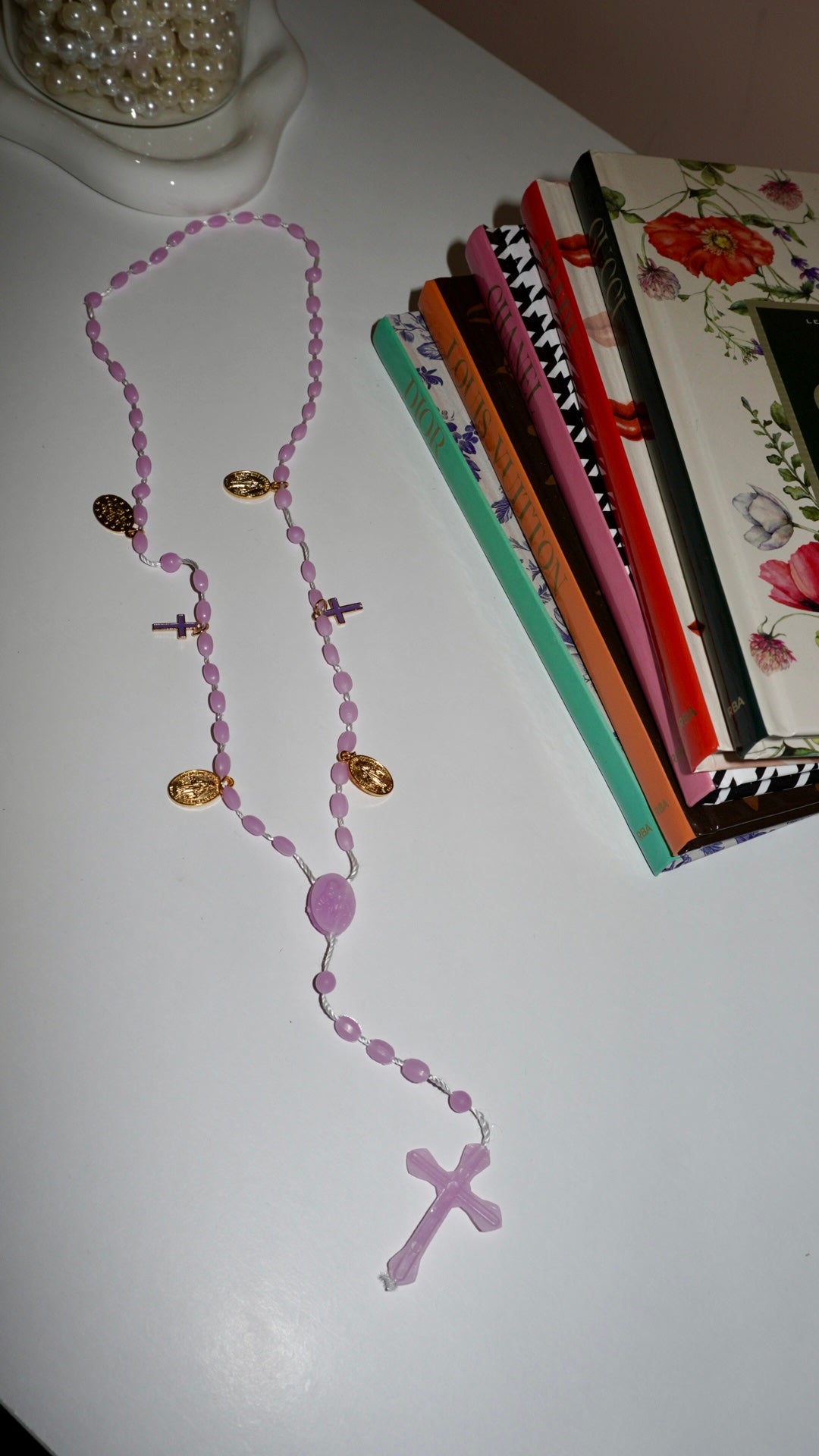 Collana Rosario Lilla