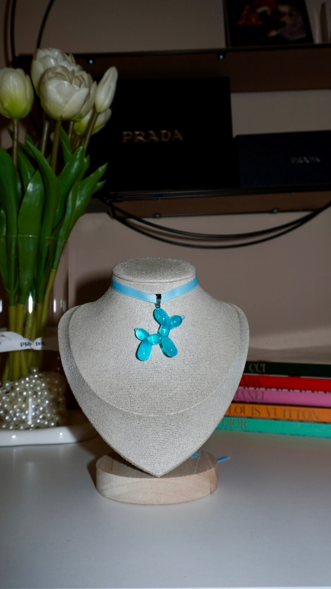 Chocker dog blue