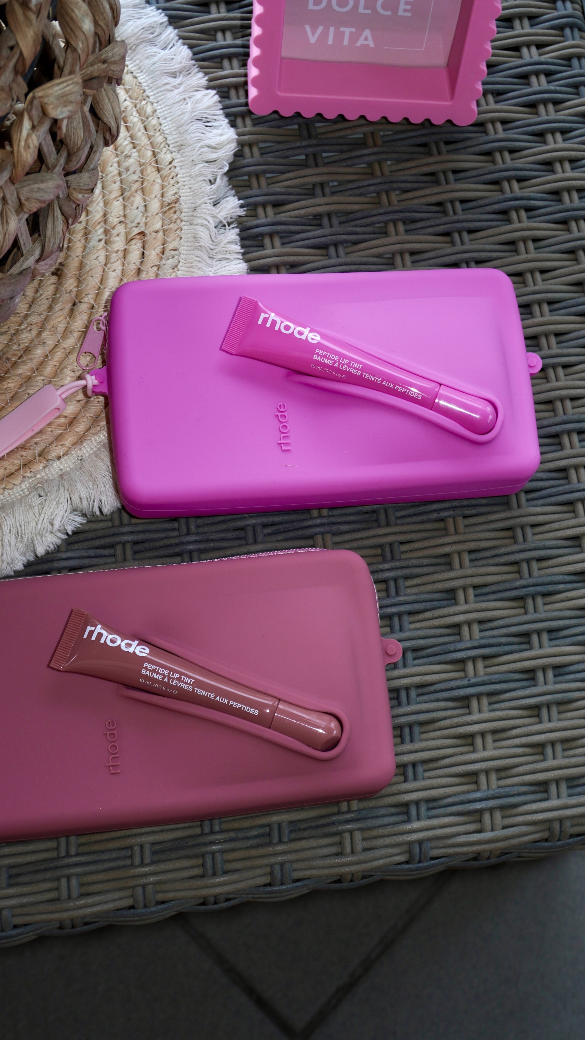 Borsello Rd con Lip gloss