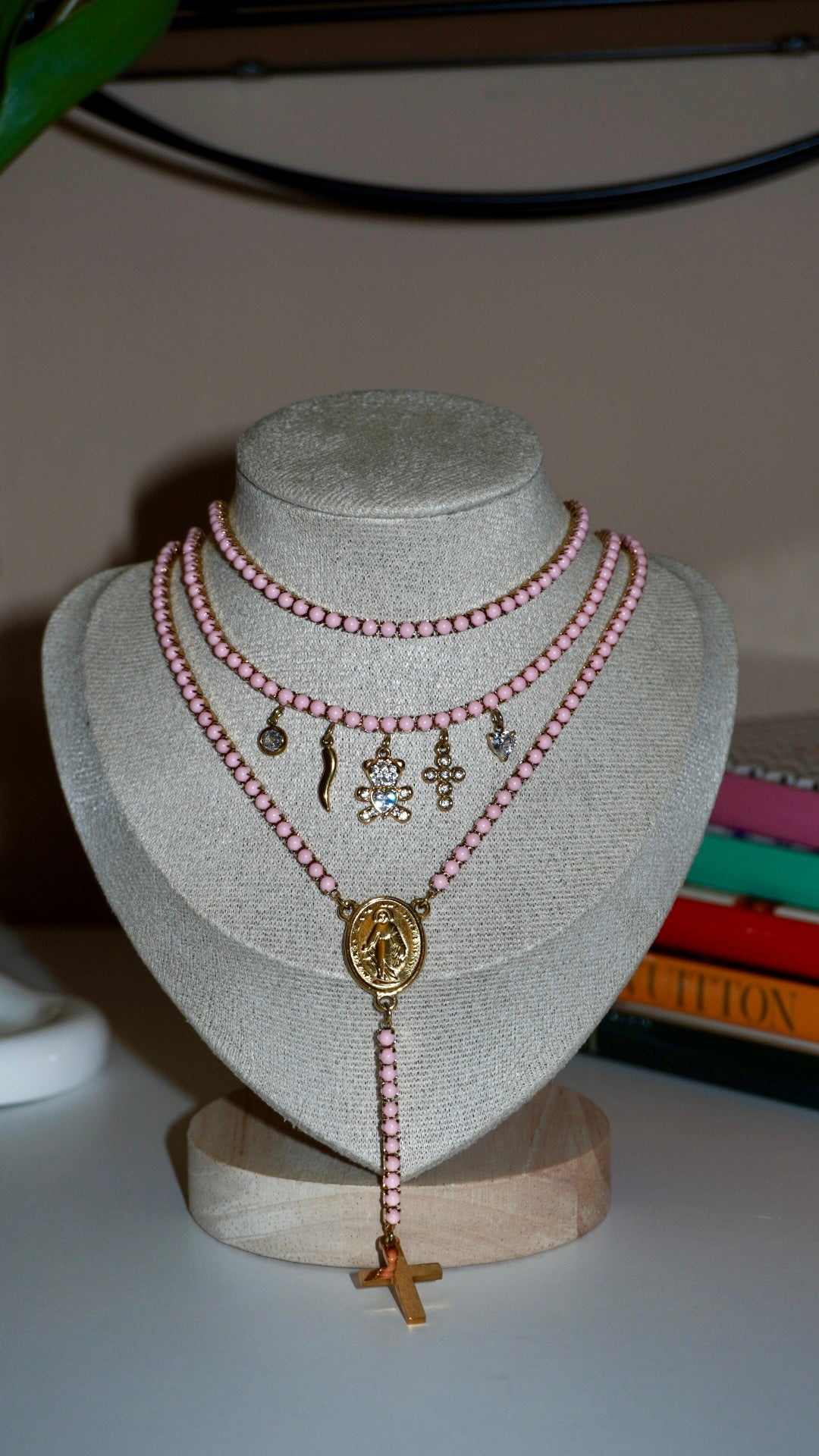 Combo pinkissima Chocker+collana+Rosario