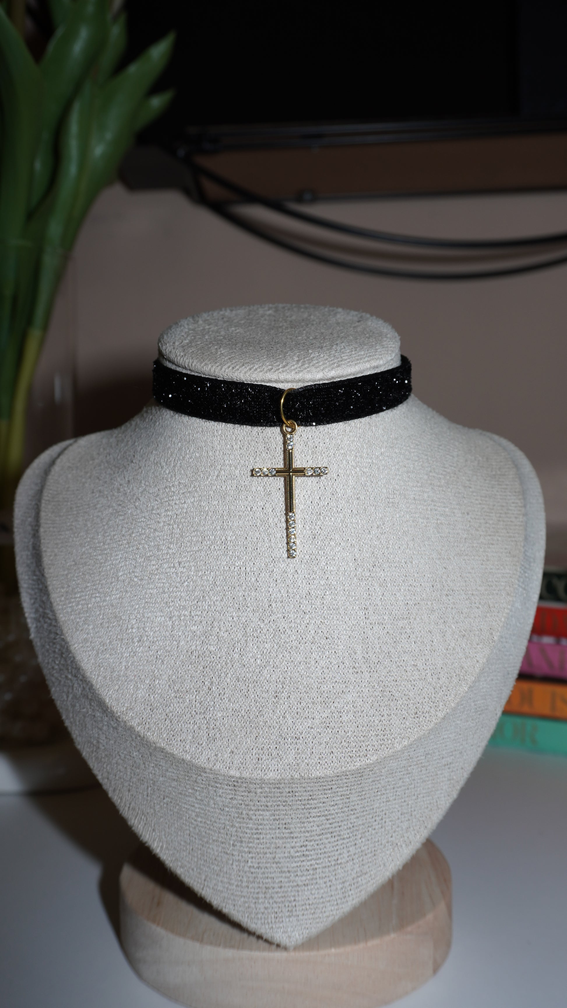 Chocker glitter croce Ruby