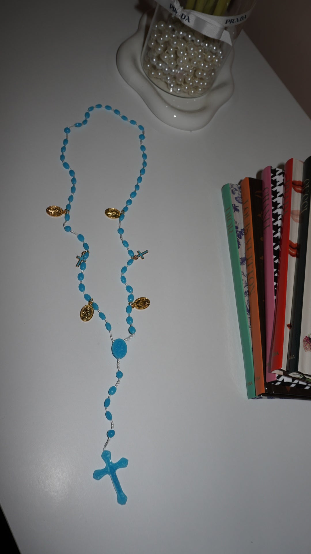 Collana Rosario azzurro