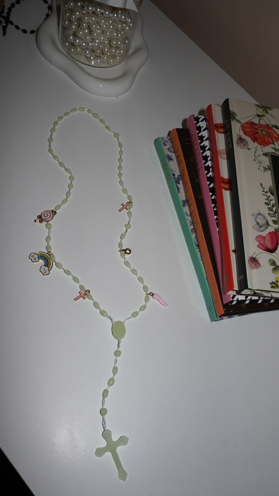 Collana Rosario green