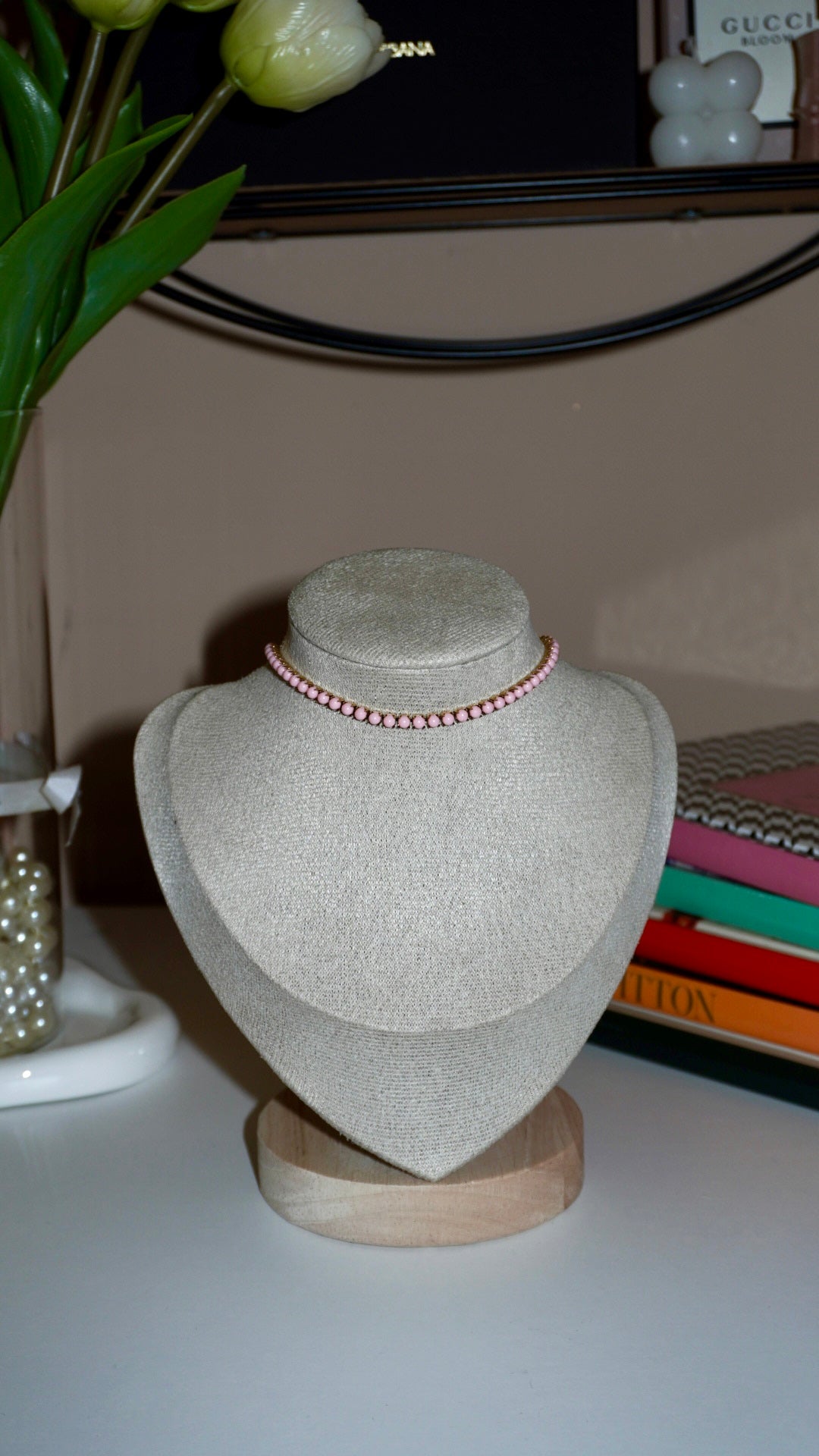 Chocker/Collana tennis pink